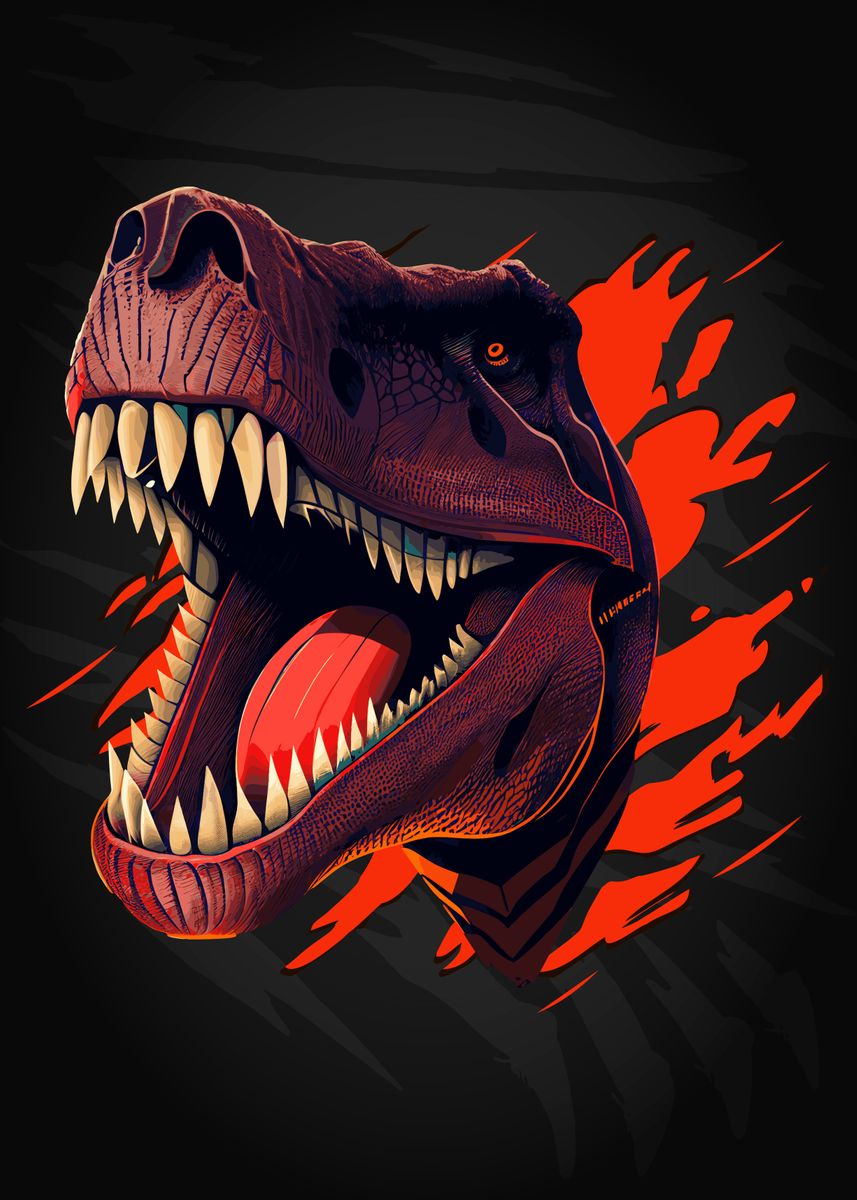 'Roaring T Rex' Poster by BestPrints | Displate