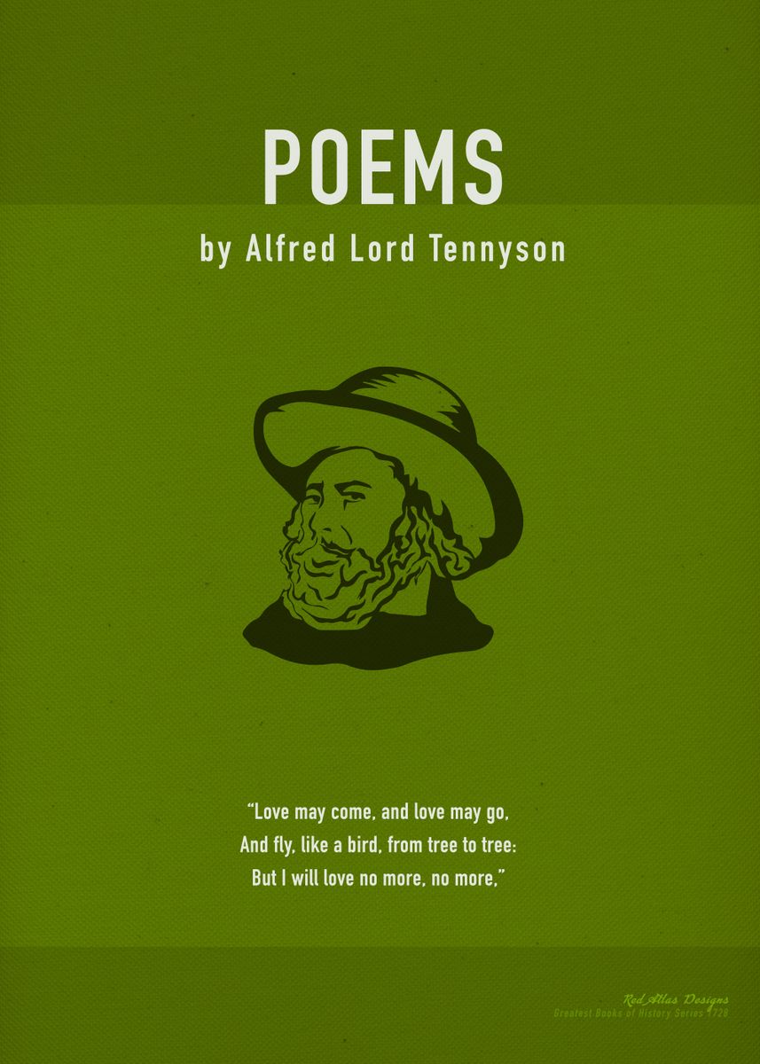  poems by tennyson poster picture metal print paint by design