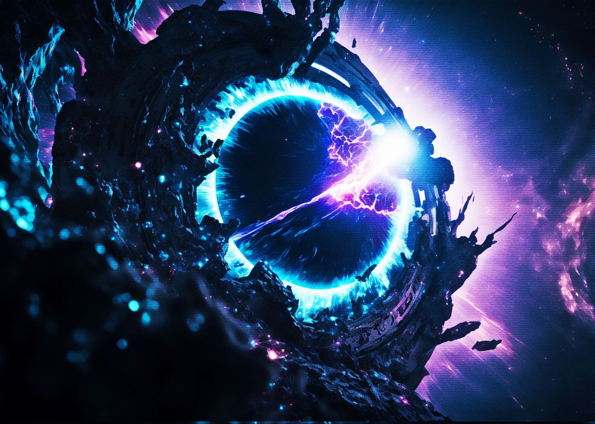 'Paint Black Hole Space' Poster by Muh Asdar Displate