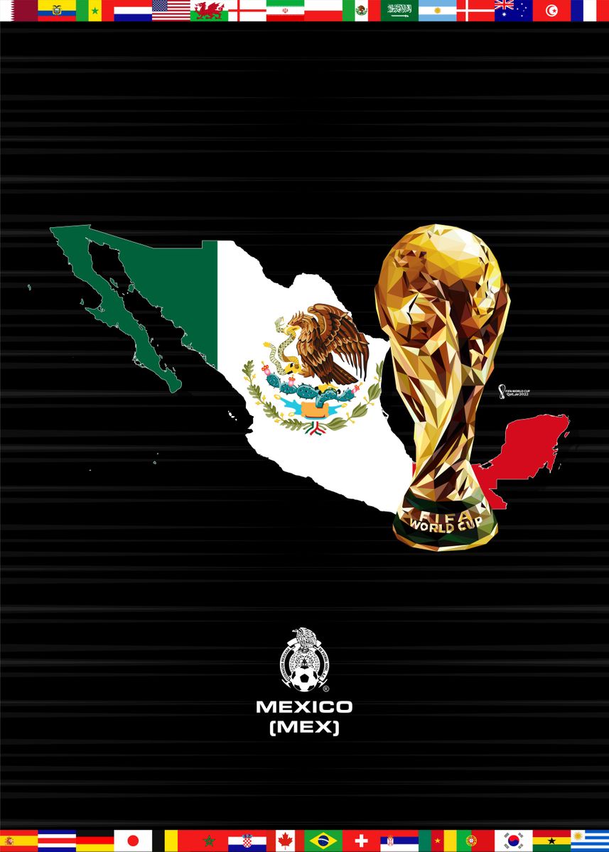 World Cup Qatar 2022 Mexico Will Be The Champion Flag Vintage