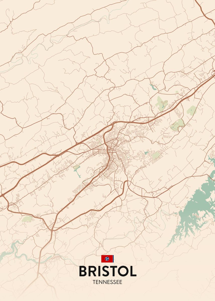 'Bristol TN' Poster, picture, metal print, paint by IMR Designs Displate