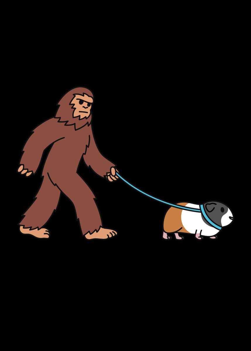 'Guinea Pig Bigfoot' Poster, picture, metal print, paint by PetPrints