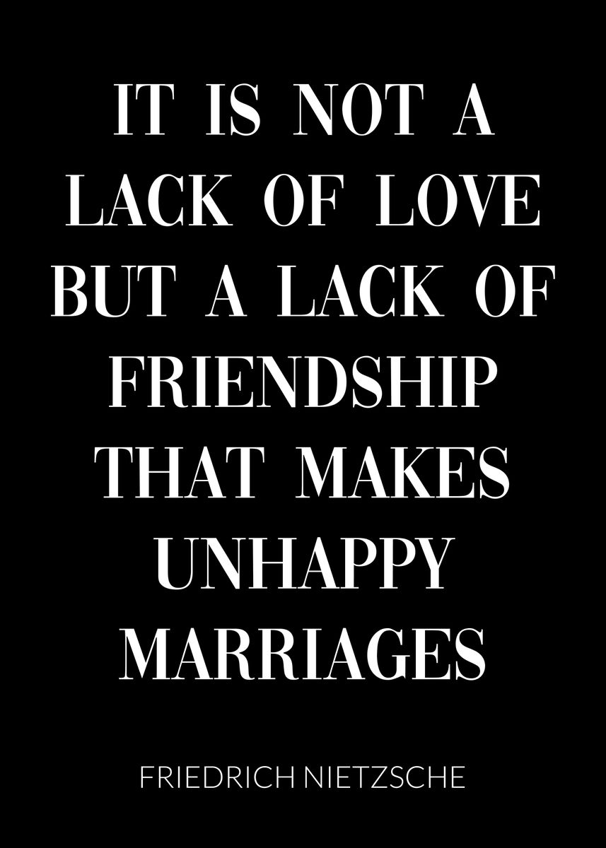 'Nietzsche Love Friendship' Poster by dkDesign Displate