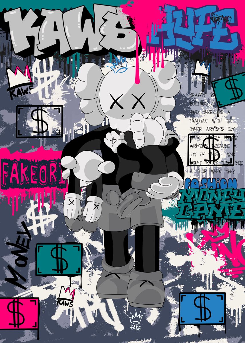 'Kaws Graffiti style' Poster by Fay List | Displate