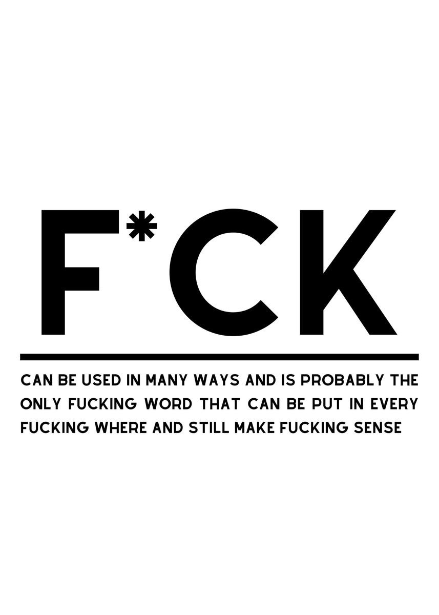 fuck-definition-poster-picture-metal-print-paint-by-nae-displate