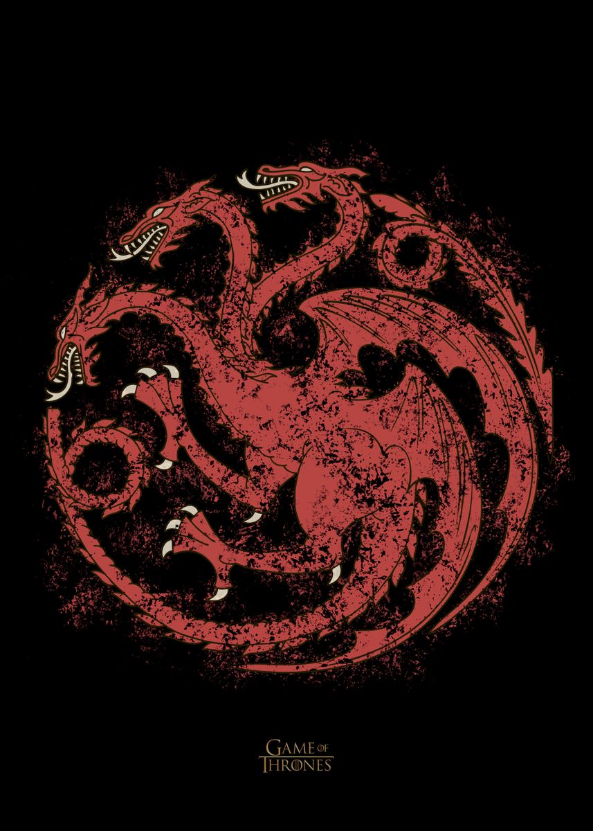 Game of Thrones House Targaryen Sigil Image Logo Peel Off Sticker