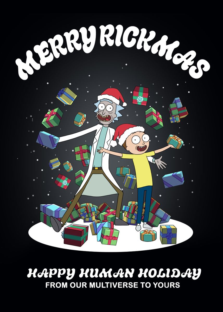 'Rickmas Gifts' Poster, picture, metal print, paint by Rick and Morty ...