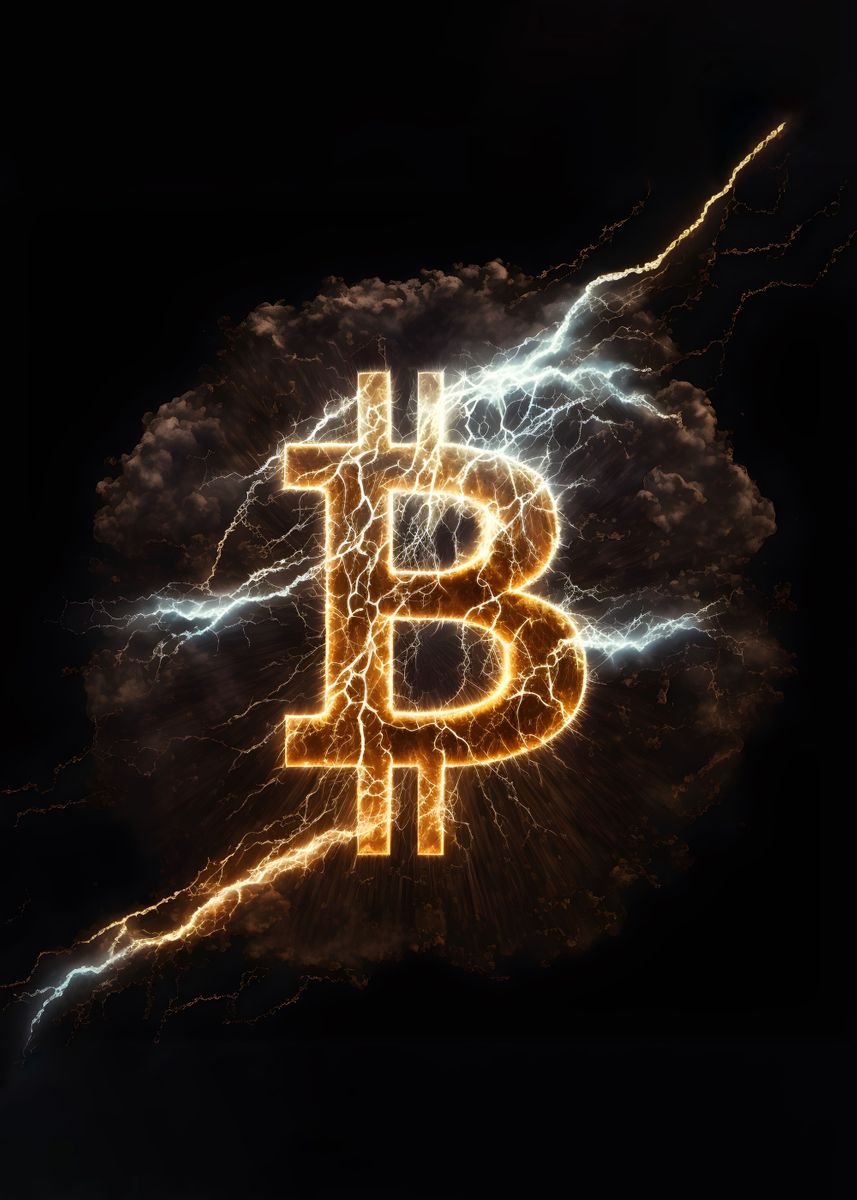 'Bitcoin Lightning Network' Poster by Crypto Révolution | Displate