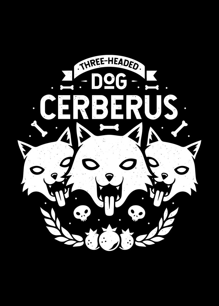 'Three Headed Dog Cerberus' Poster by Alundrart | Displate