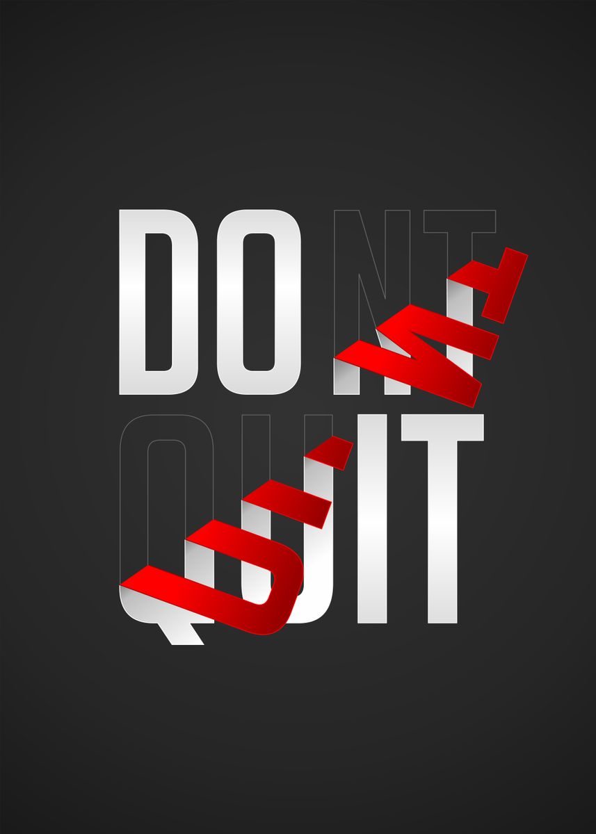 'JUST DO IT DONT QUIT flip' Poster by yunur mawan Displate