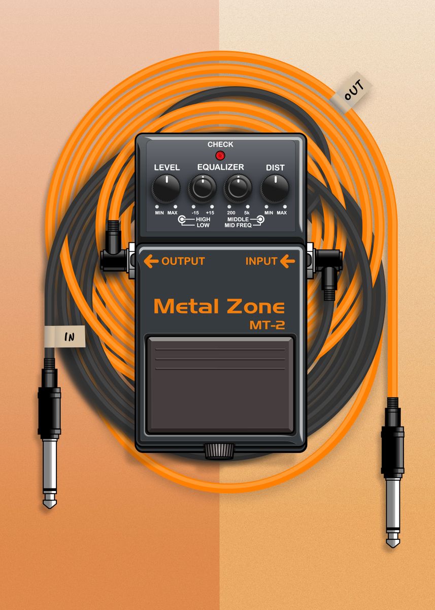 METAL ZONE MT2 PEDAL' Poster by Flux Lab   Displate