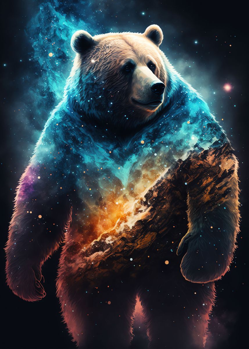 &lsquo;Galaxy Bear&rsquo; Poster by betusixart | Displate