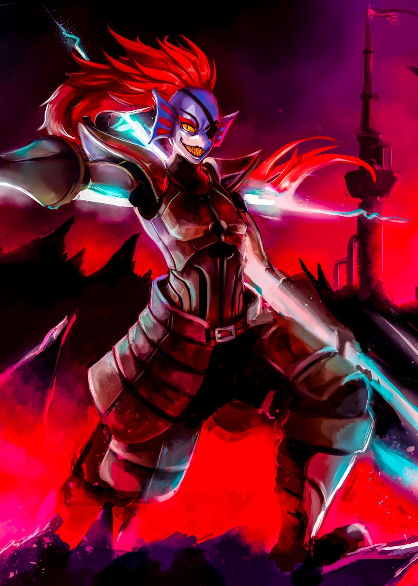 'Undertale Undyne' Poster, picture, metal print, paint by Find It ...