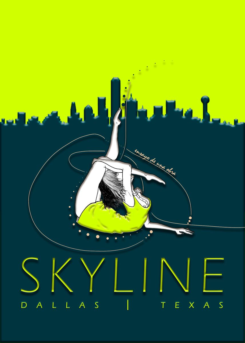 'SKYLINE DALLAS' Poster by J habrail Displate