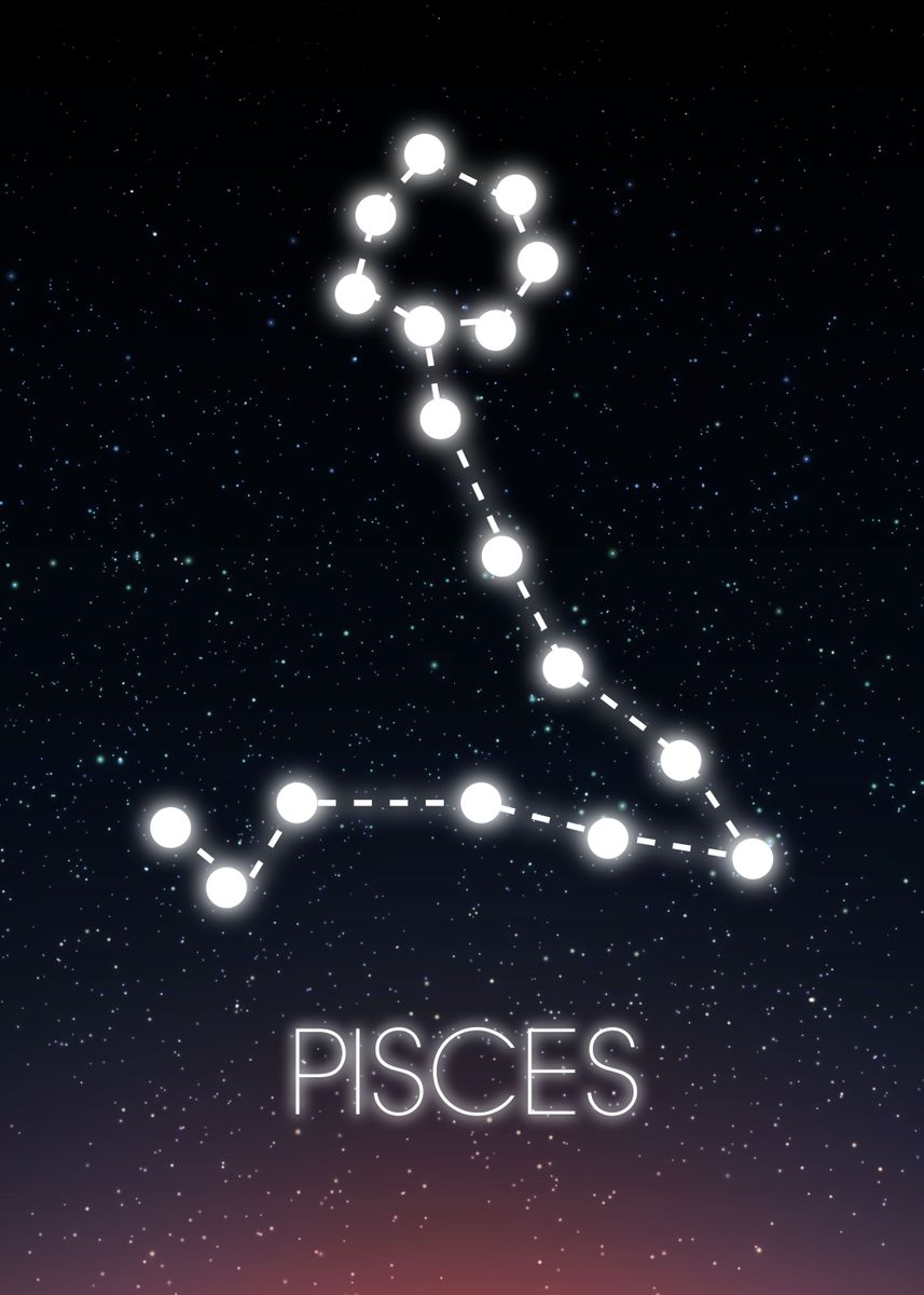 'Pisces Constellation' Poster, picture, metal print, paint by crbn ...