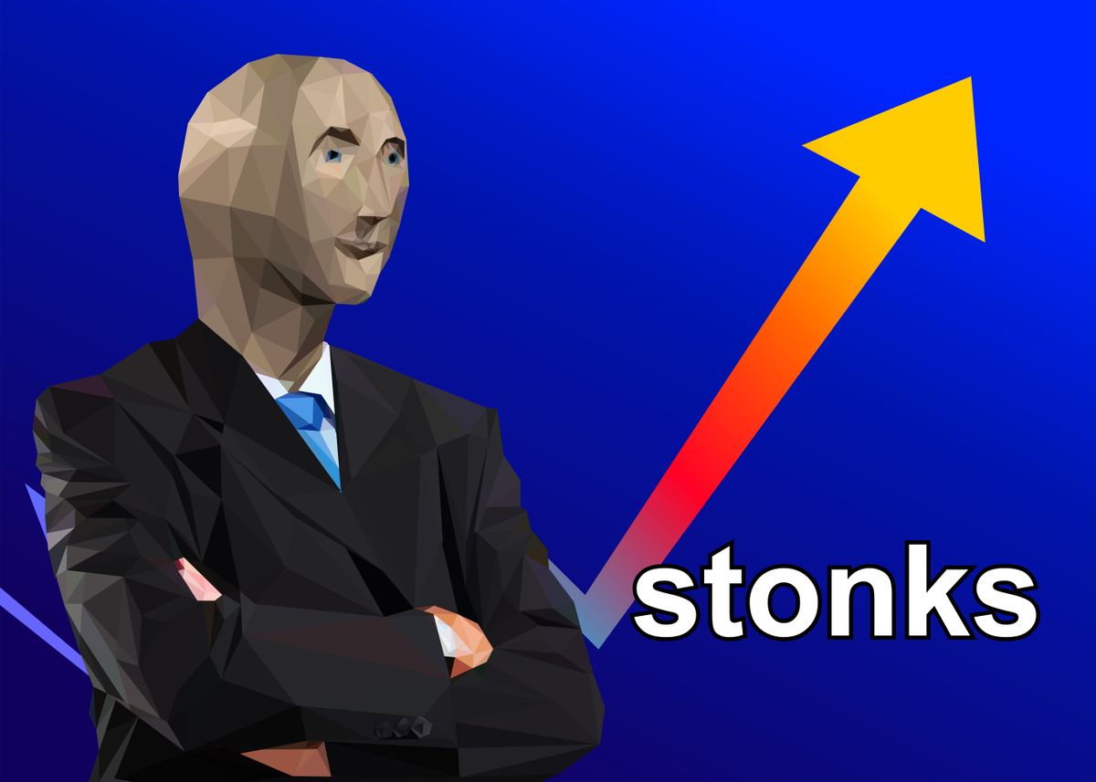  stonks Meme Poster By Lowpoly Posters Displate