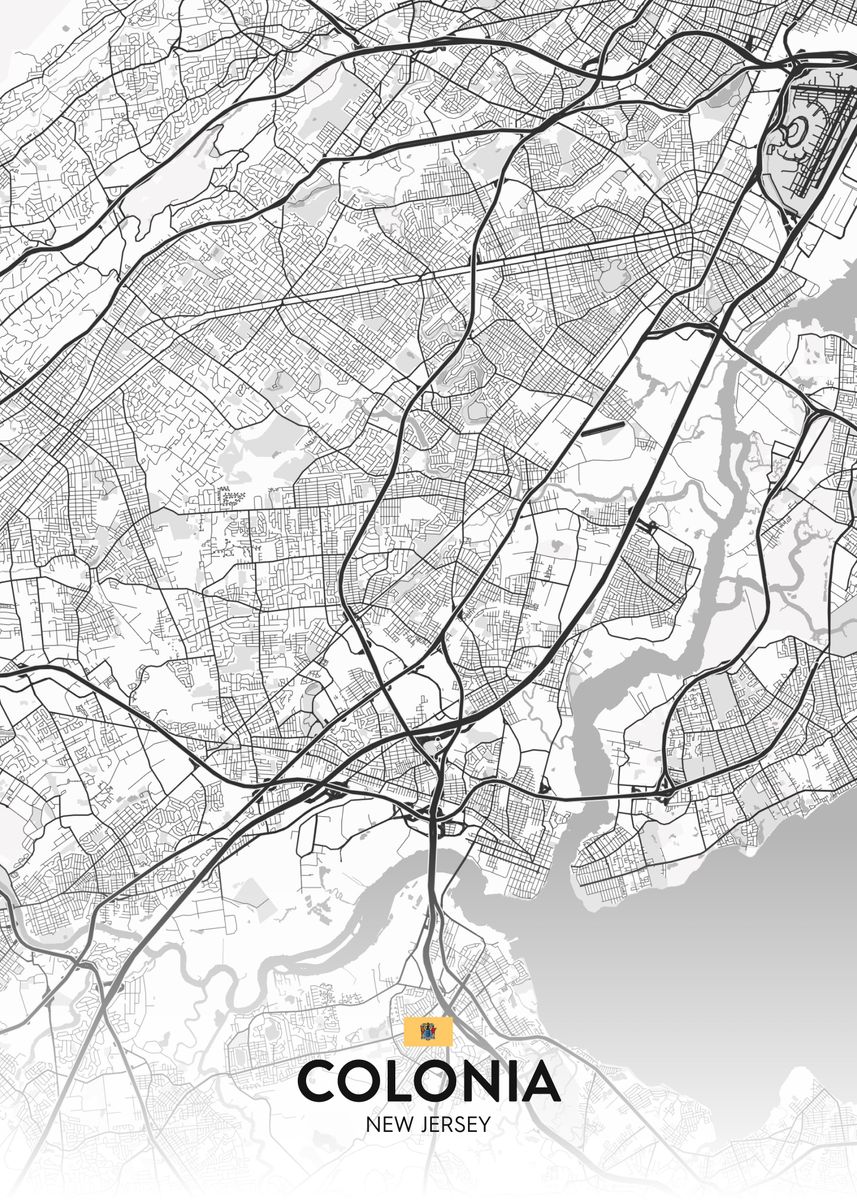 'Colonia NJ' Poster, picture, metal print, paint by IMR Designs Displate