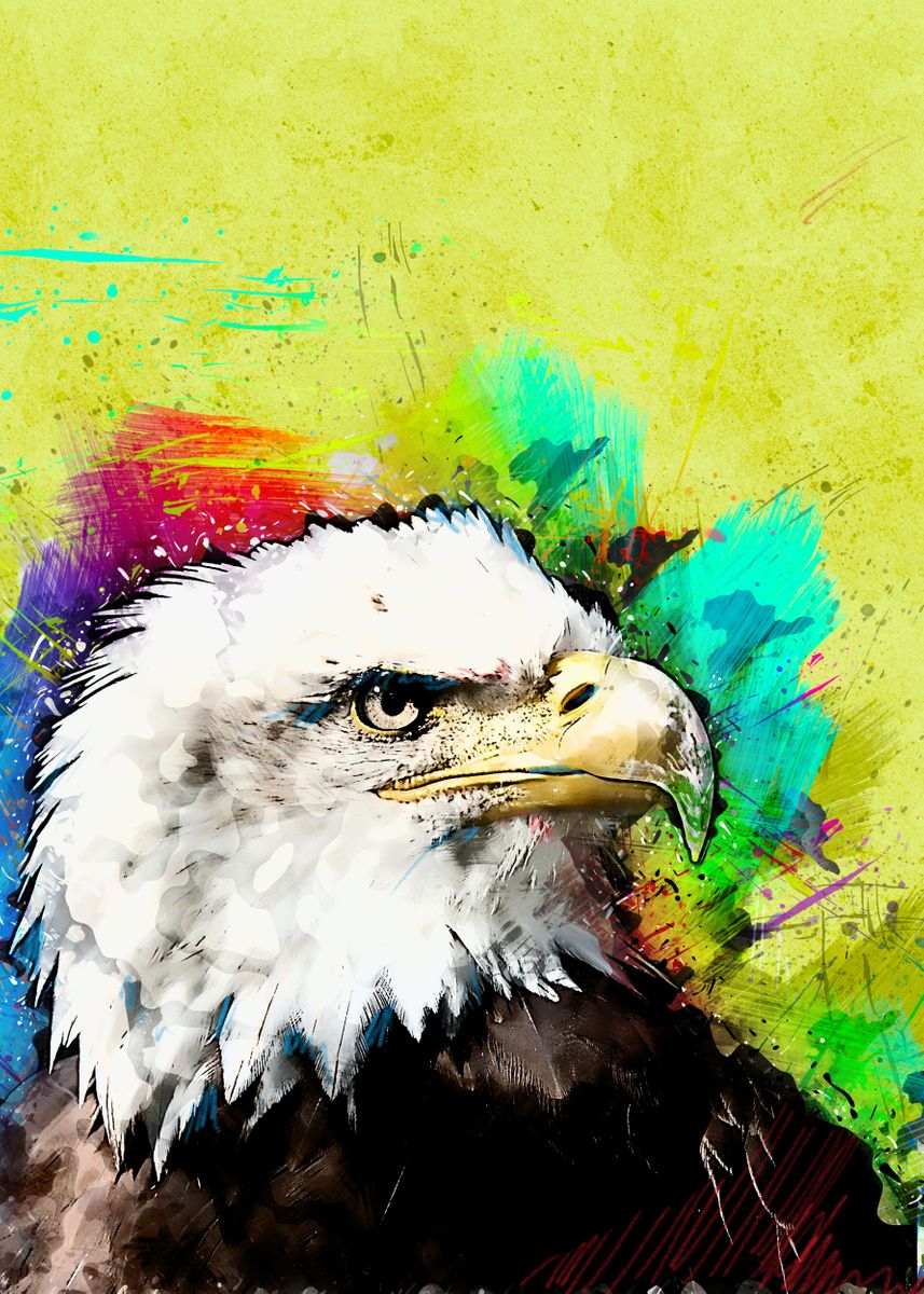 'Eagle 238' Poster, picture, metal print, paint by TaTu Art | Displate