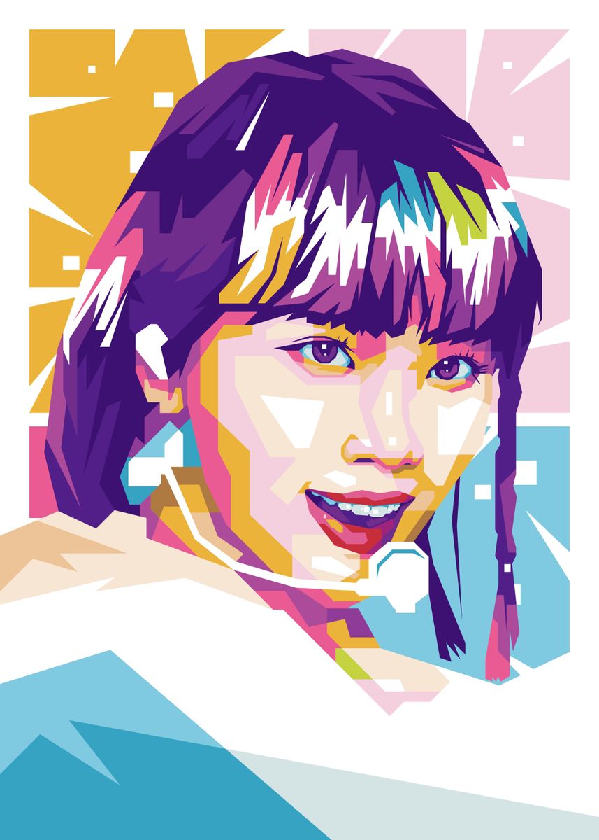 'lesserafim Chaewon Wpap' Poster, Picture, Metal Print, Paint By 