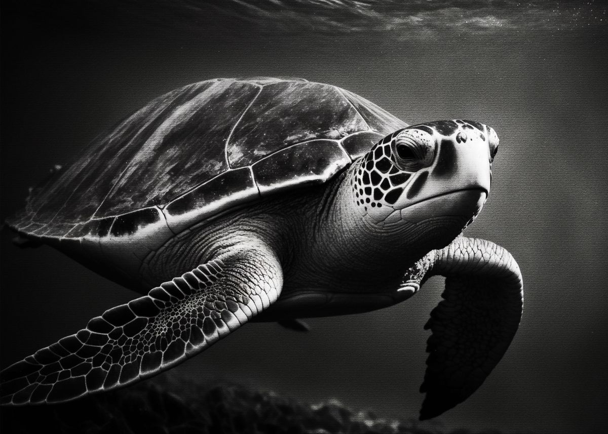 'Black Turtle' Poster by Coffee Design | Displate