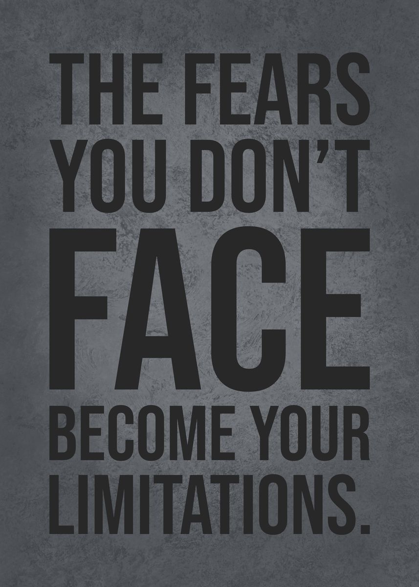 'Fears Become Limitations' Poster by CHAN | Displate