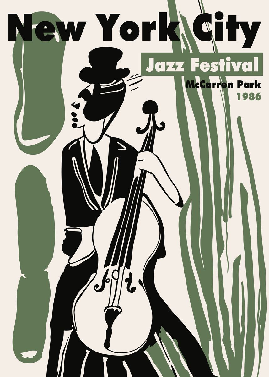 'New York City Jazz Fest' Poster by BluePinkPanther Displate