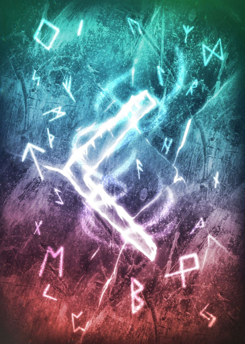 'Kauna' Poster, picture, metal print, paint by Einarrs Journey | Displate