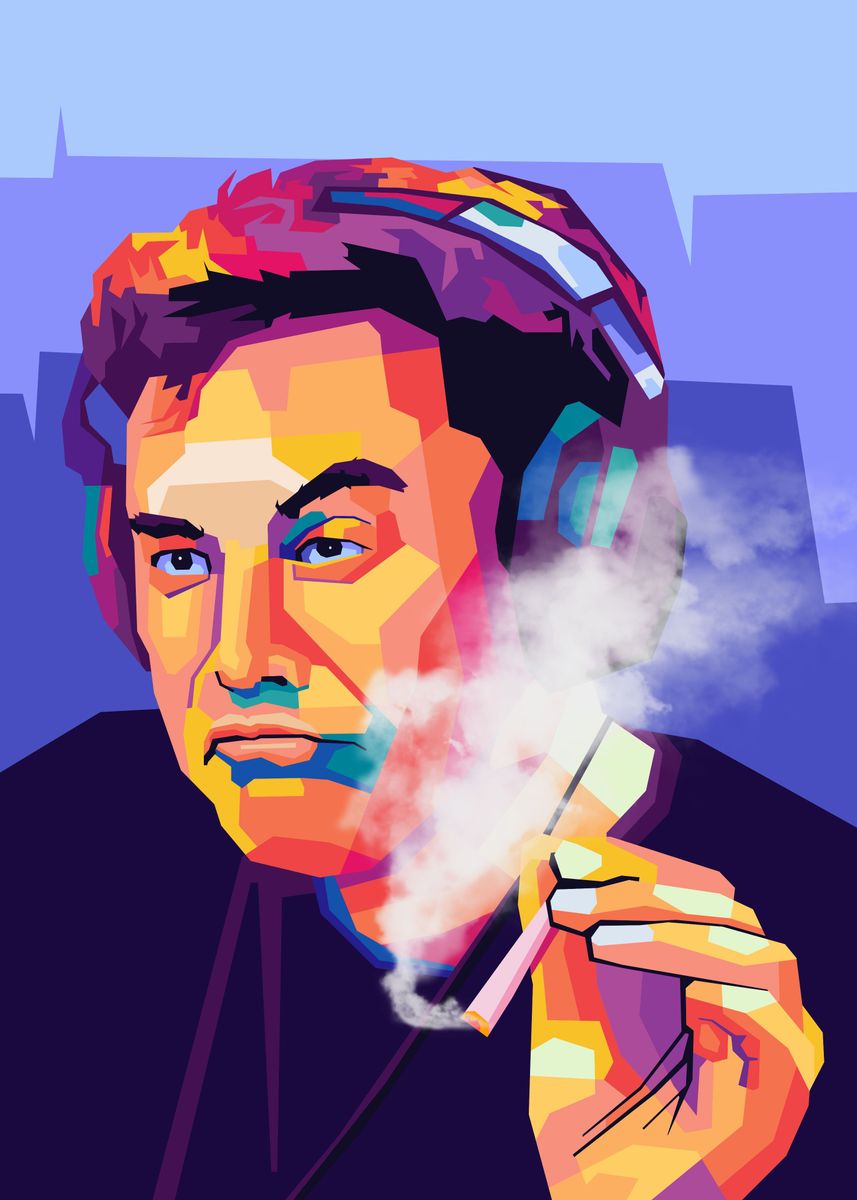 'Elon musk' Poster, picture, metal print, paint by Azlan Xavier | Displate