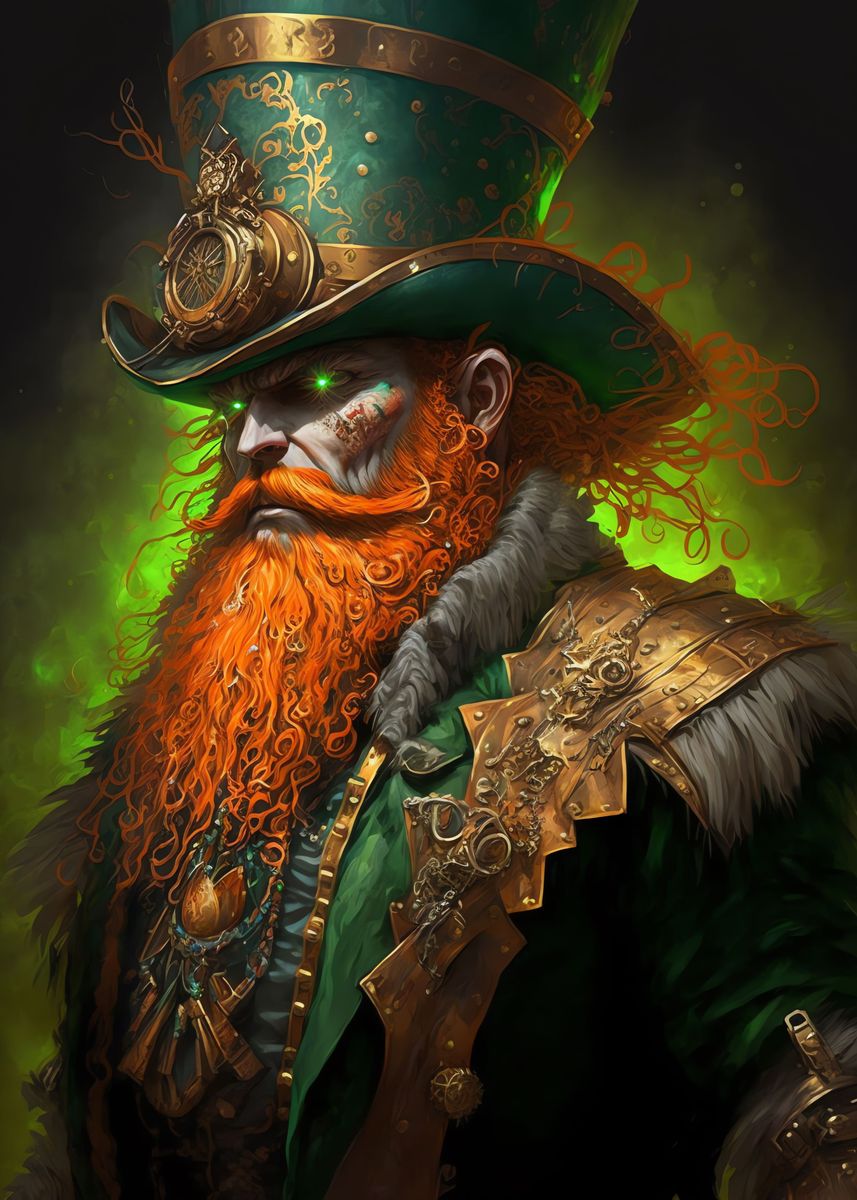 Armored Leprechaun Poster Picture Metal Print Paint By Betusixart