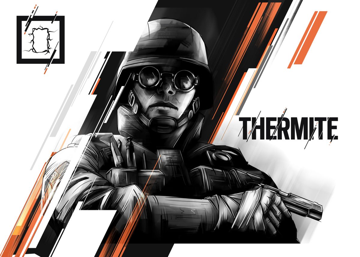  thermite poster by rainbow six siege displate