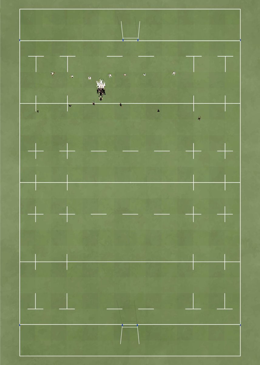 'Rugby Match Illustration' Poster, picture, metal print, paint by aio ...