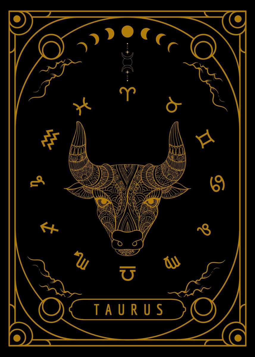 'Zodiac Card Taurus' Poster by spartanz | Displate