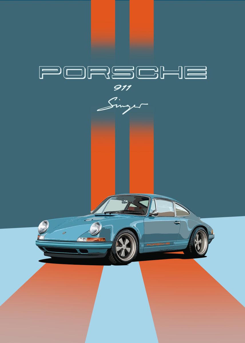 Porsche 911 Singer' Poster by Enthusiast Arts |