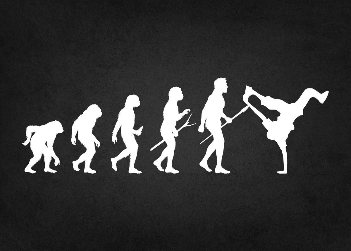 'evolution of break dance' Poster by Bestselling Displate | Displate