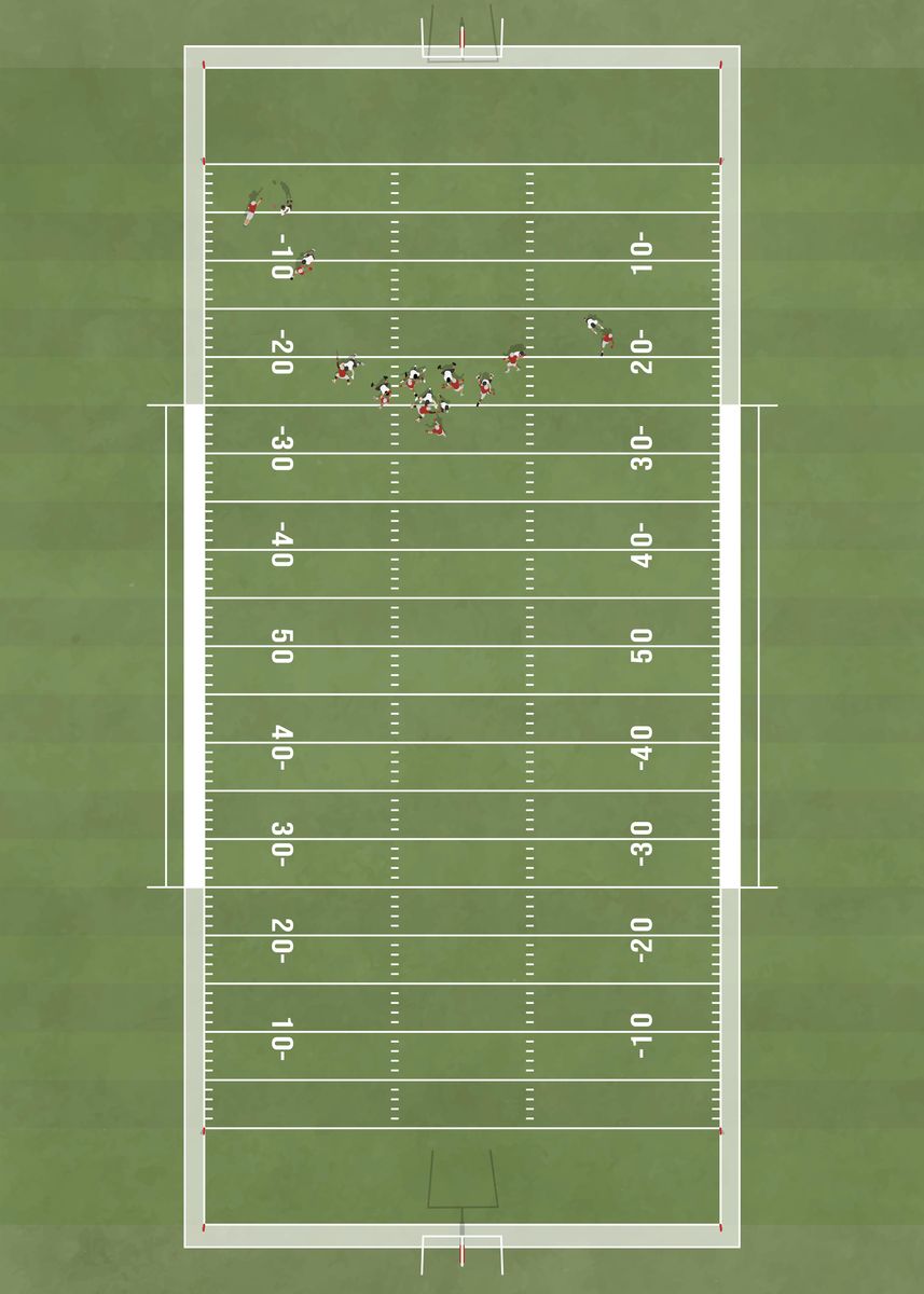 'American Football Field' Poster, picture, metal print, paint by Alo ...