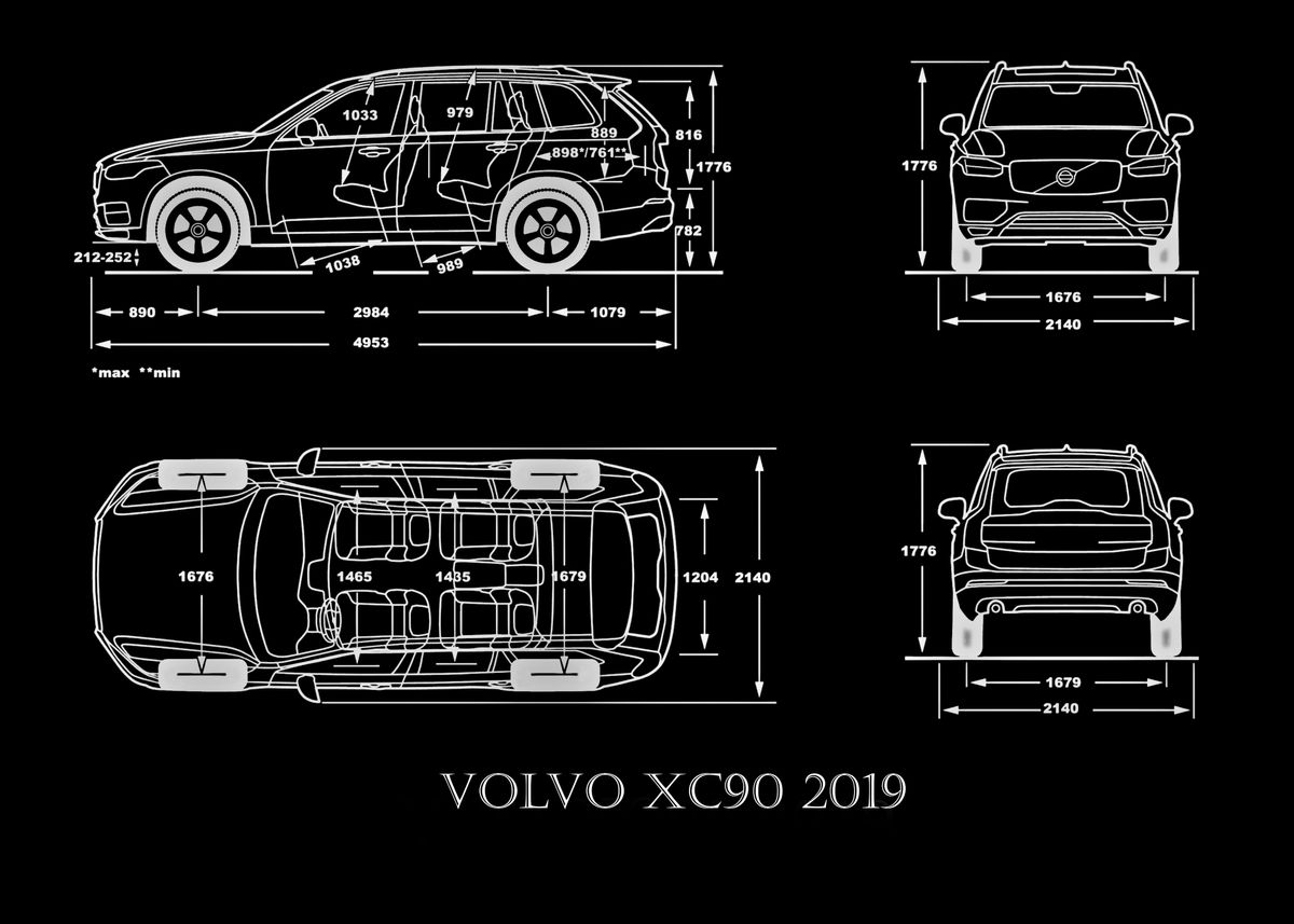'Volvo XC90 2019 ' Poster by