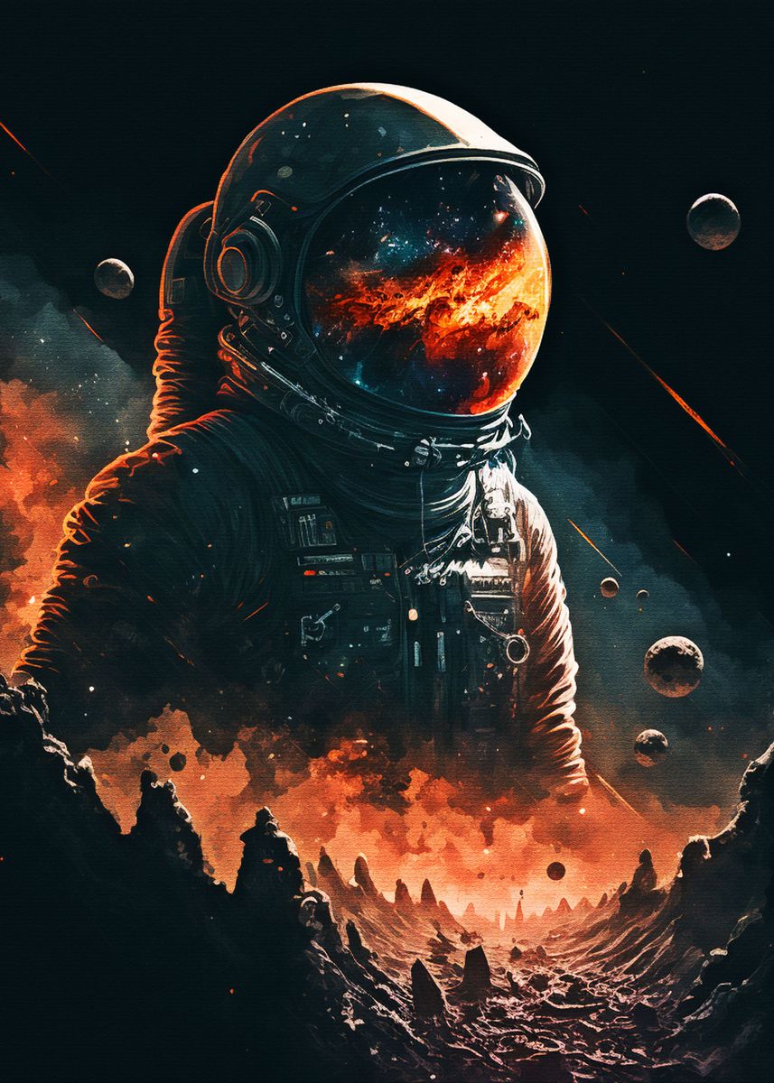 'Astronauts and Space Life' Poster, picture, metal print, paint by Muh ...