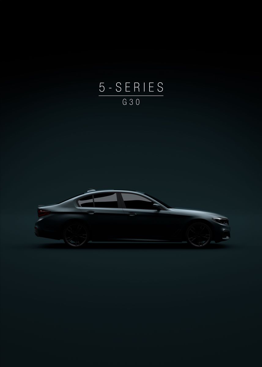 '2018 BMW 5 Series G30' Poster by 21 MXM  | Displate