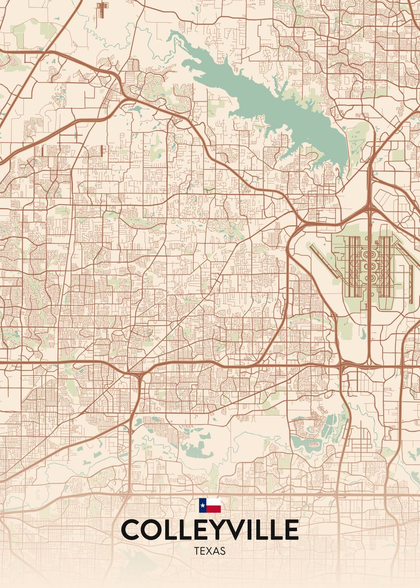 'Colleyville TX' Poster by IMR Designs Displate