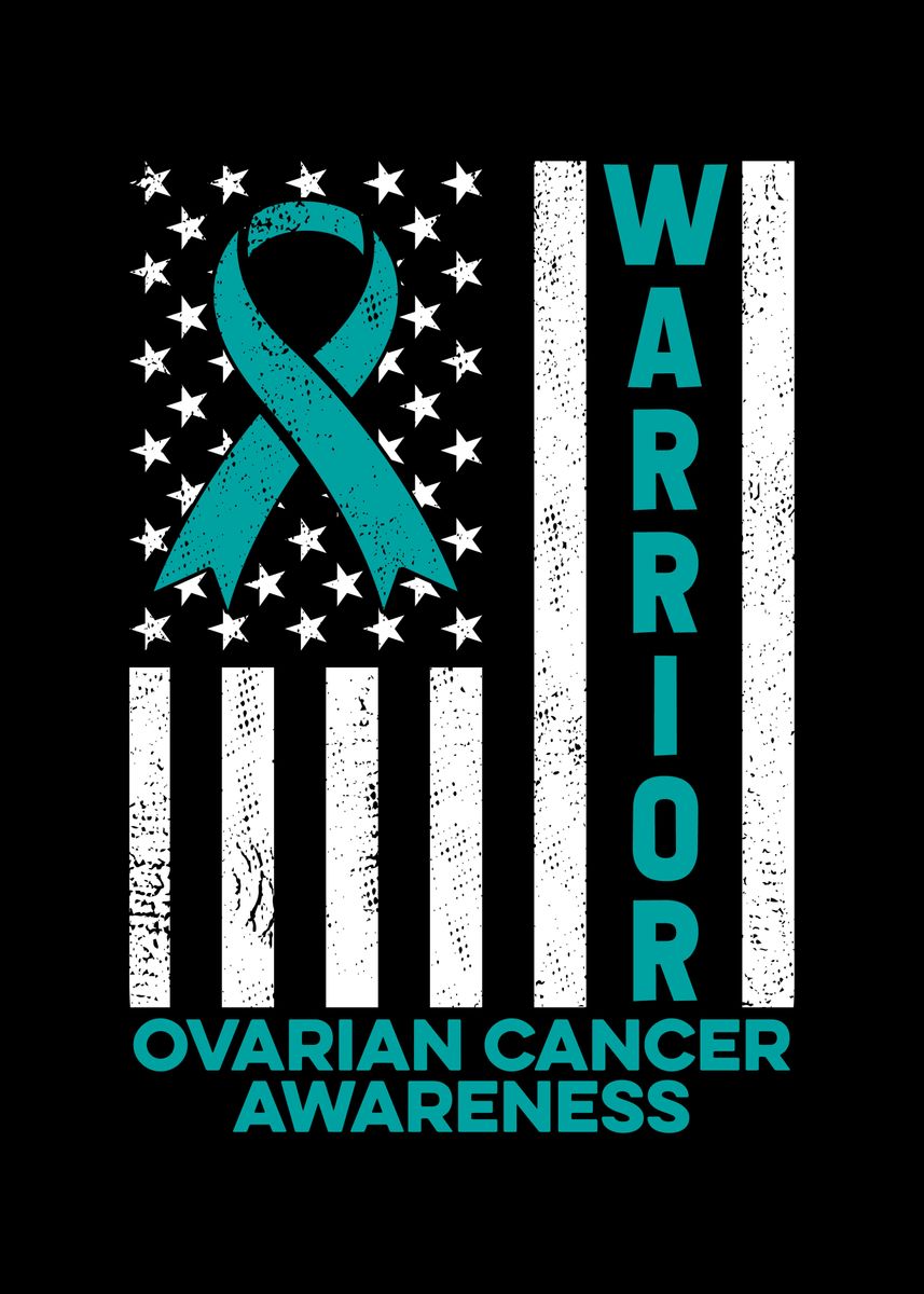 'Ovarian Cancer Awareness' Poster, picture, metal print, paint by