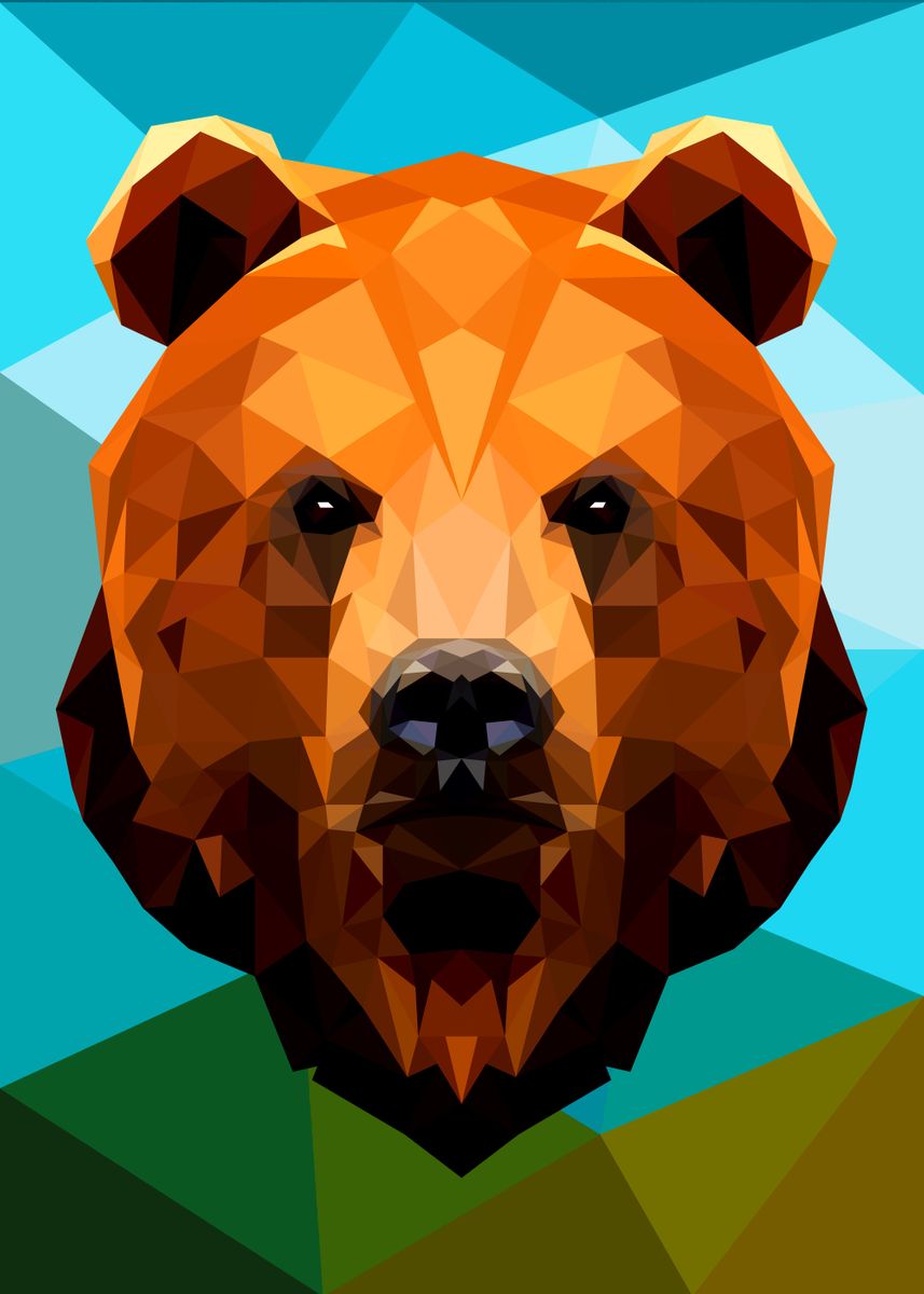 'Grizzly' Poster by toan nguyen | Displate