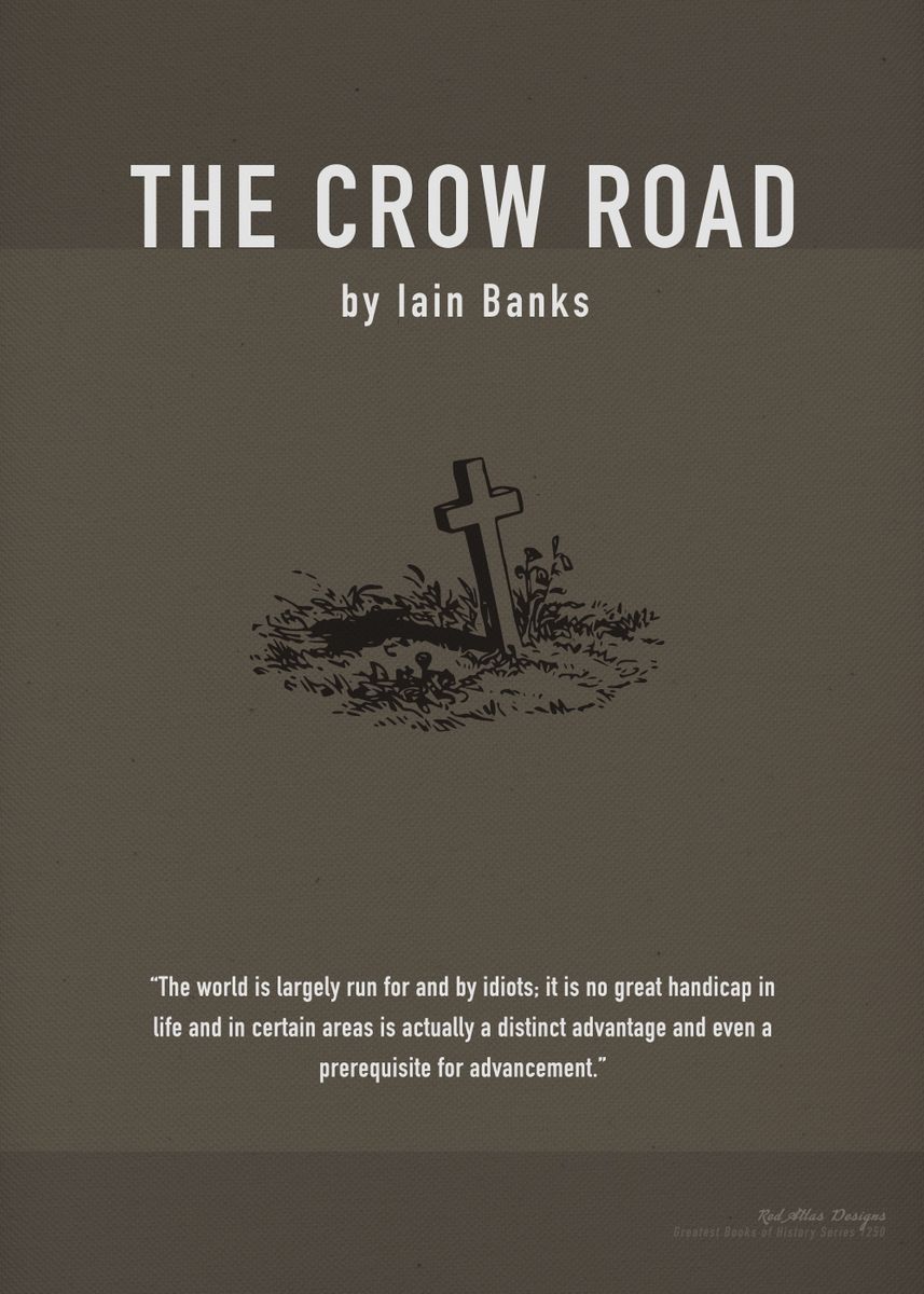 'The Crow Road Iain Banks' Poster, picture, metal print, paint by