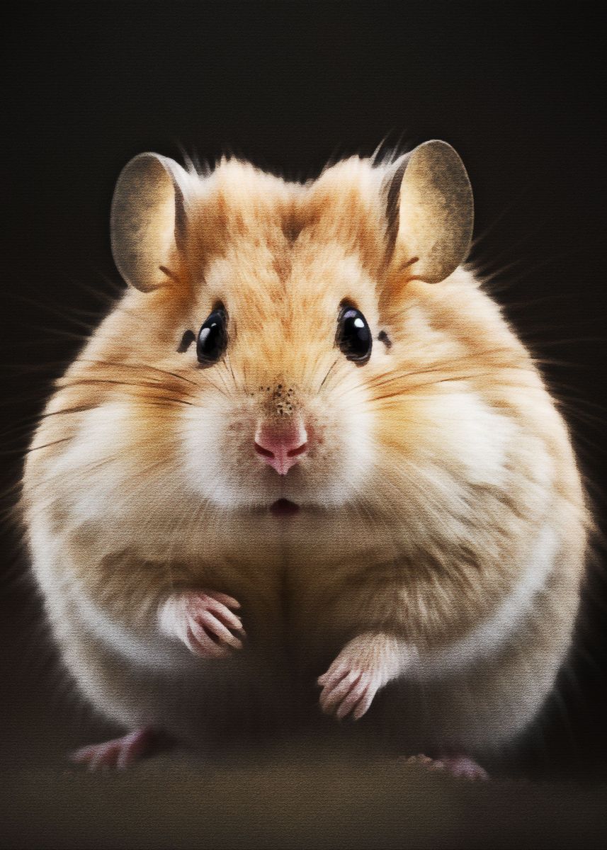 'Black Hamsters' Poster, picture, metal print, paint by Muh Asdar