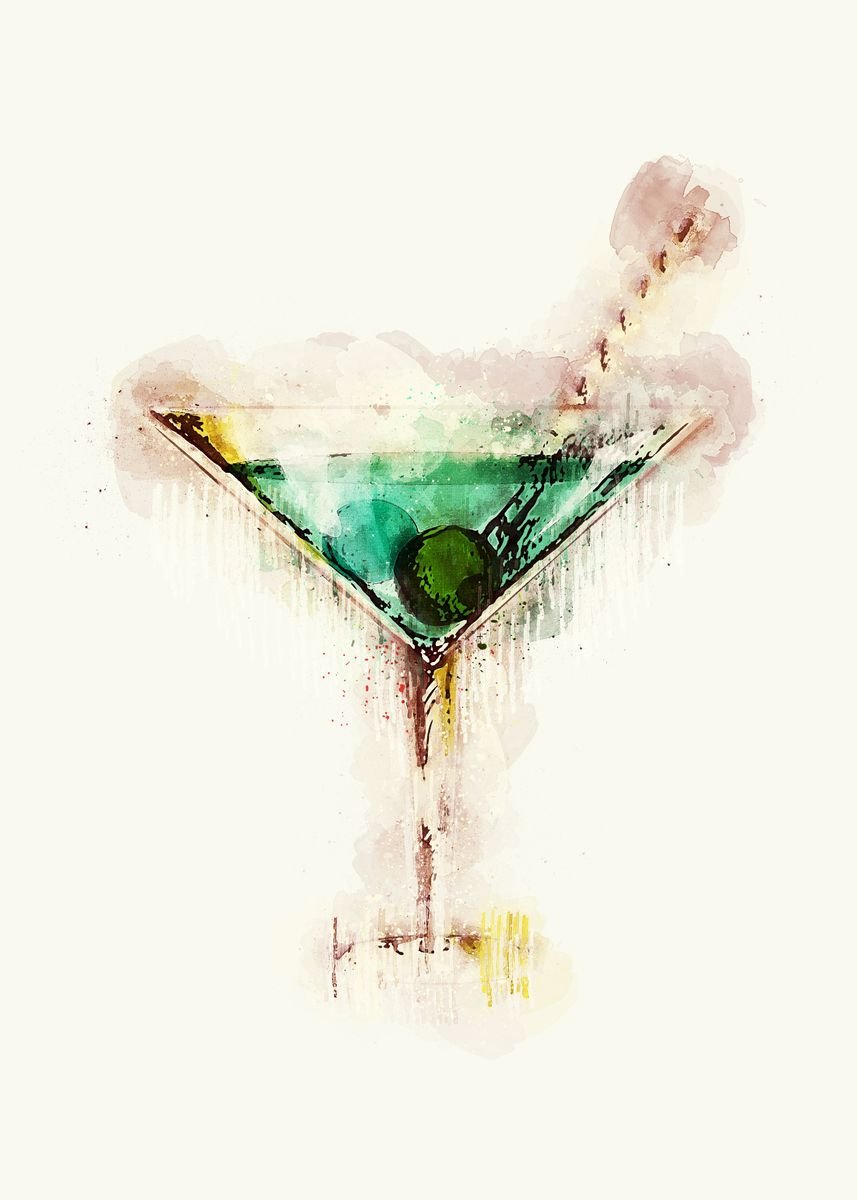 'Vintage Cocktail Drink' Poster by Katty | Displate