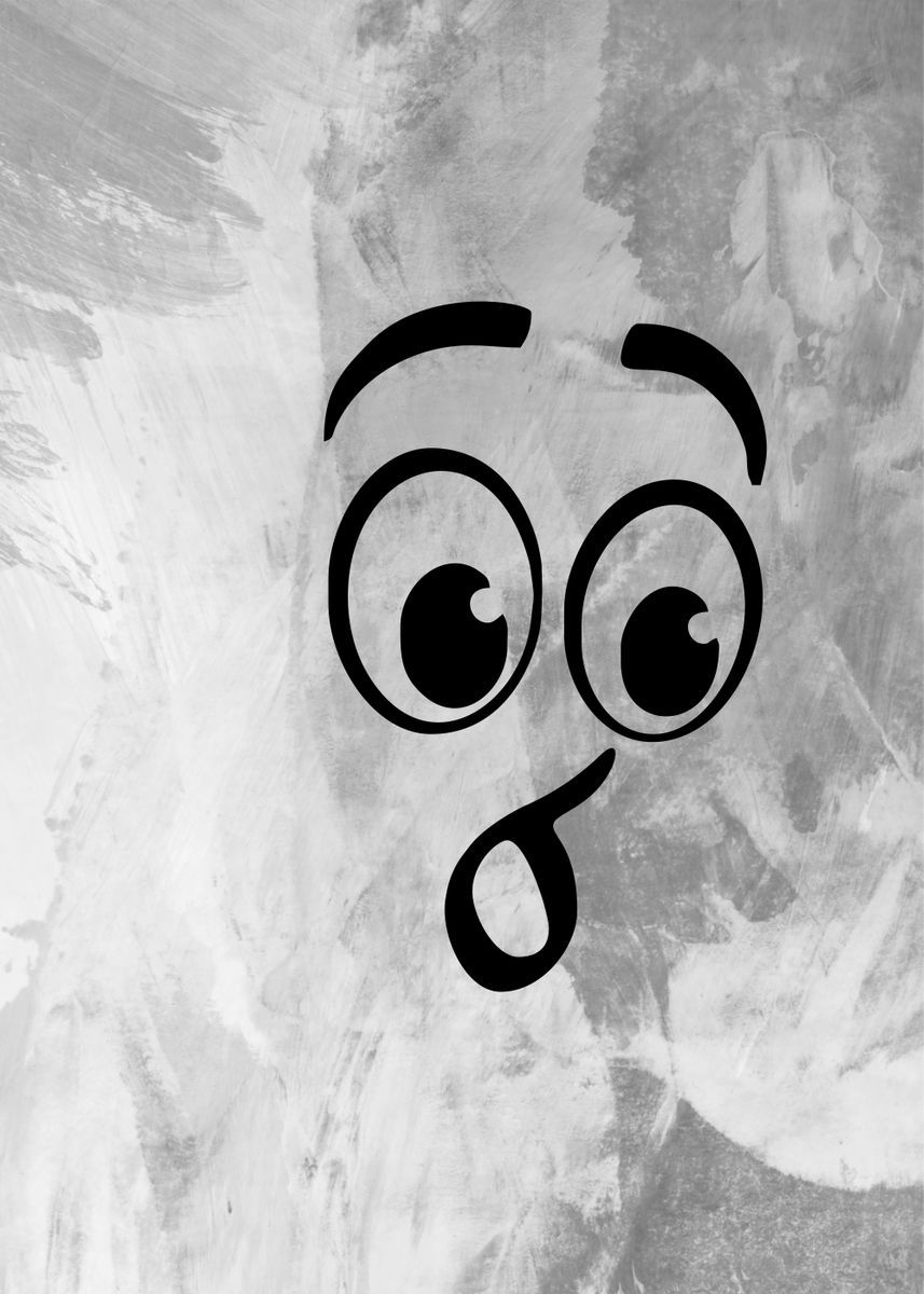 Scared Face Meme icon in Bubbles Style