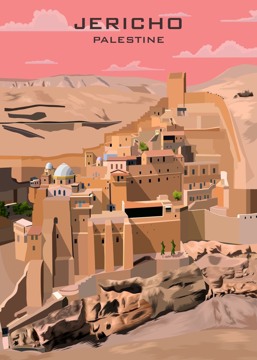 'JERICHO ARIHA PALESTINE ' Poster, picture, metal print, paint by Omar