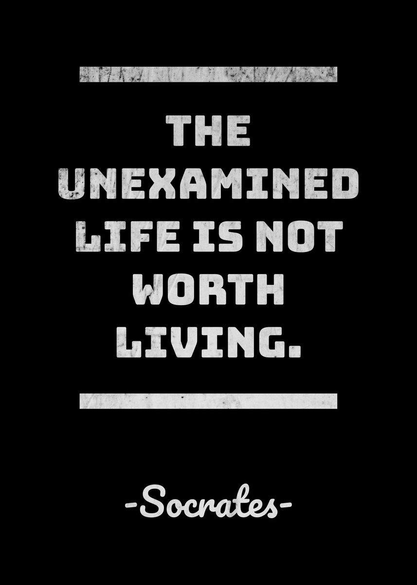 'Socrates unexamined life' Poster, picture, metal print, paint by ...