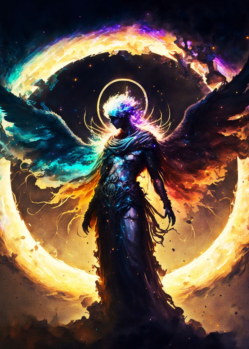 'Paint angel halo Goodness' Poster, picture, metal print, paint by ...