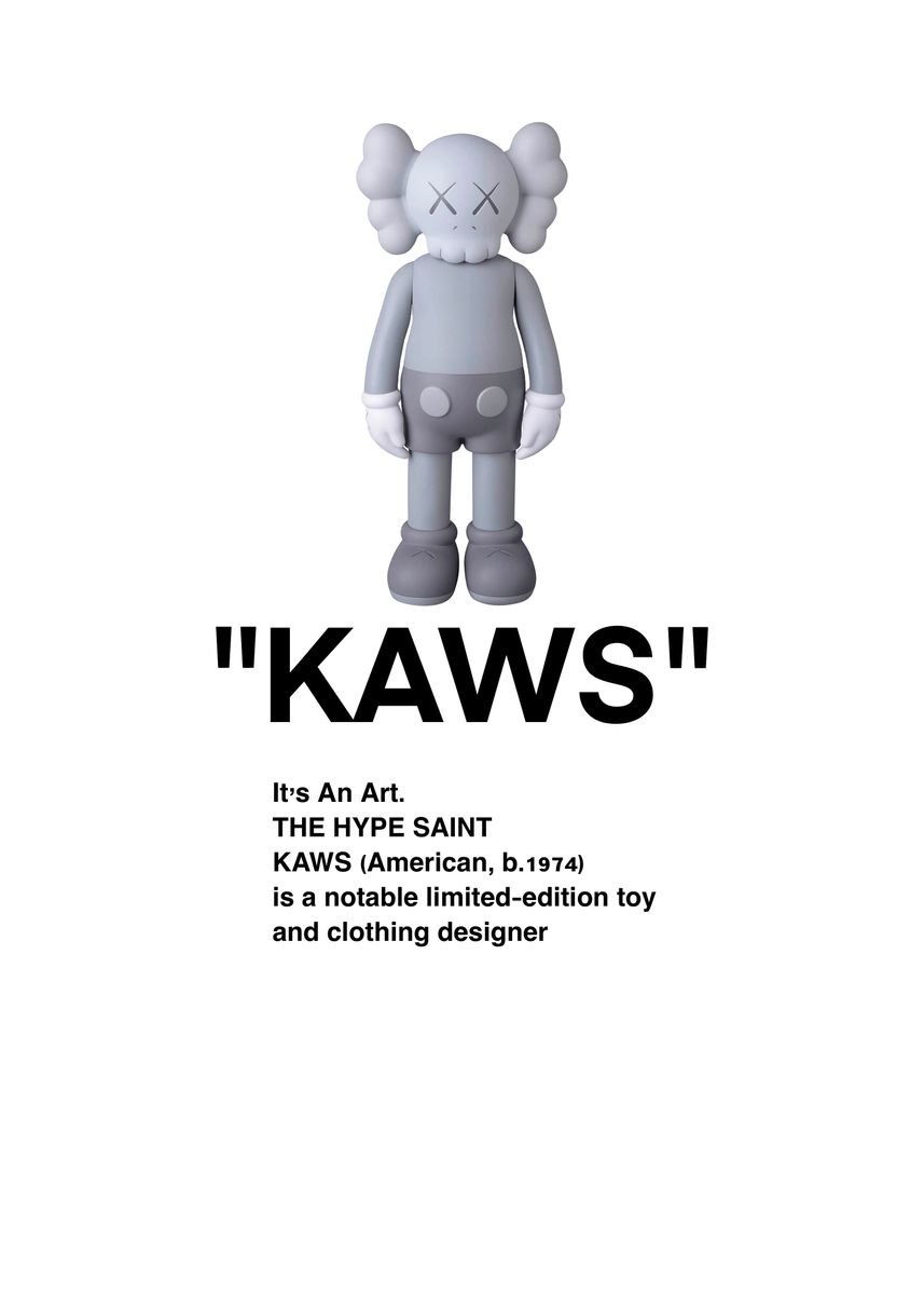 Kaws' Poster, picture, metal print, paint by Biopic Studio