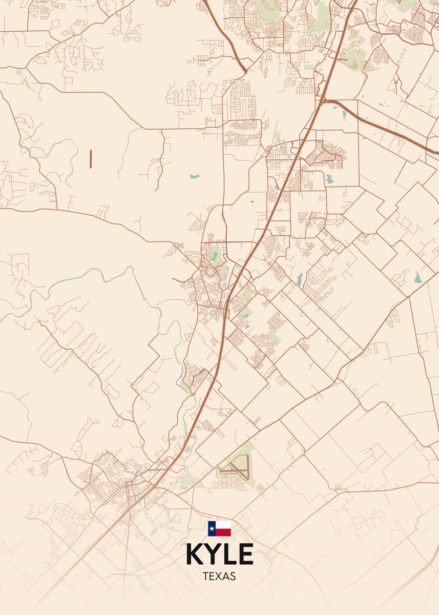 'Kyle TX' Poster, picture, metal print, paint by IMR Designs Displate